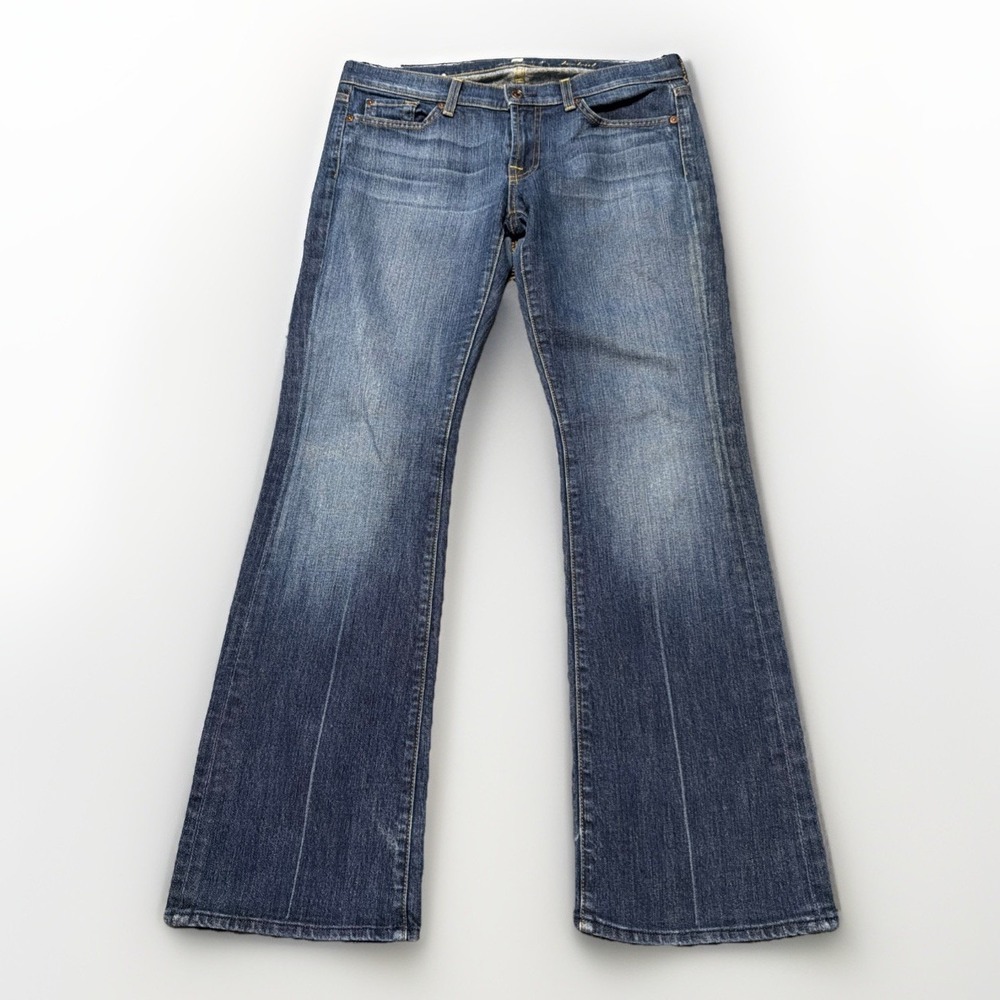 7 For All Mankind Mens Bootcut Denim Jeans Size 30 Cowboy Western 33x31